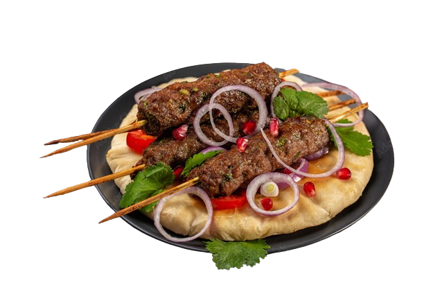 BEEF KOFTA WITH PINK SAUCE W BROWN BREAD